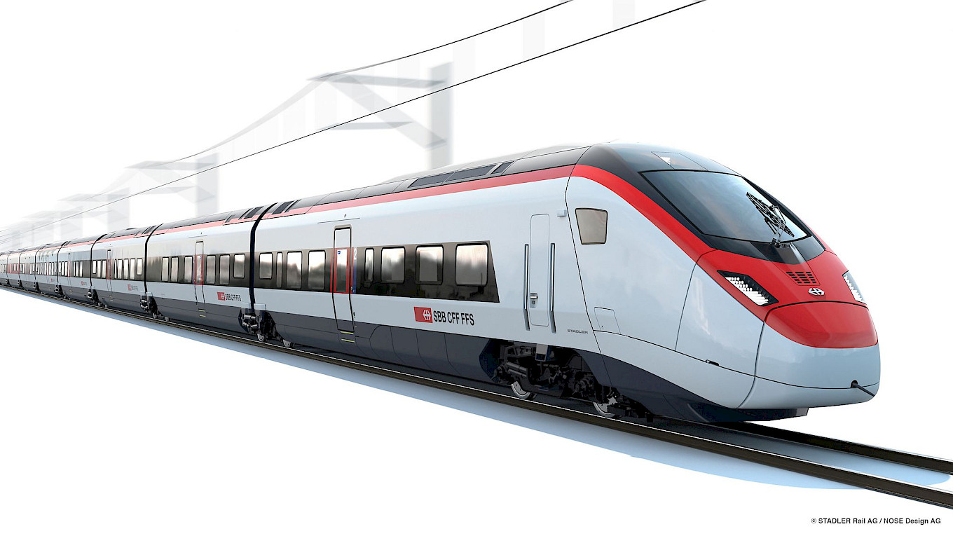 I 29 treni «Giruno» circoleranno sull’asse del San Gottardo, presumibilmente da fine 2019. (Disegno)