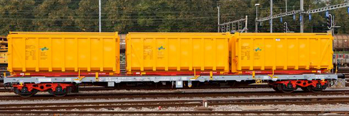Un exemple du démantèlement de CFF Cargo: jusqu'en décembre 2017, de tels wagons ACTS amenaient des déchets de Emmenmatt et de Interlaken Ost à la centrale d'incinération de Thoune. Depuis, Thoune vit avec environ 1500 camions supplémentaires.