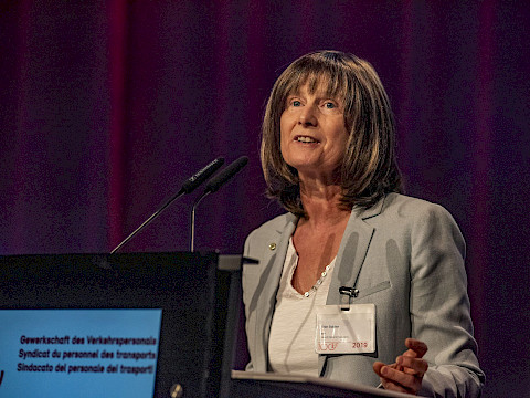 Sabine Trier, stv. Generalsekret&auml;rin der European Transport Federation ETF