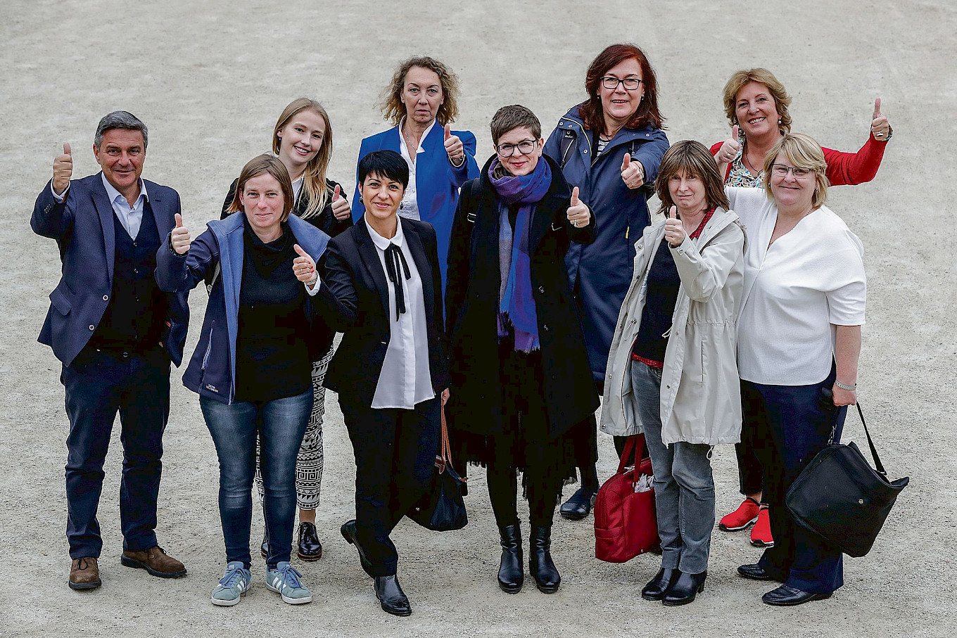 La délégation de l’ETF lors du lancement des négociations sur les femmes dans le rail en octobre 2019, avec Giorgio Tuti comme chef de délégation. Depuis, Jedde Hollewijn (ETF) et Maria Rathgeb (vida) ont rejoint la délégation.