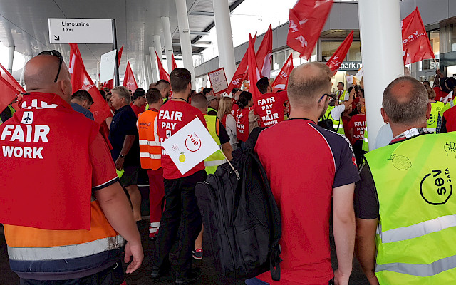 Erfolgreiche Protestaktion am 23. Juli 2022 am Flughafen Zürich