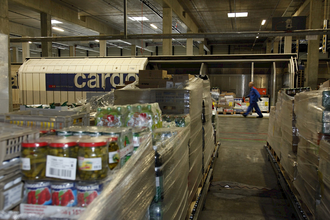 Le SEV exige un objectif de transfert mesurable de la route au rail aussi dans l'export, l'import et le trafic marchandises intérieur. © CFF Cargo