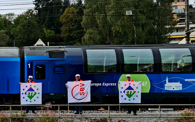 Der SEV empfängt am 27. September 2021 in Schaffhausen den Connecting Europe Express.
